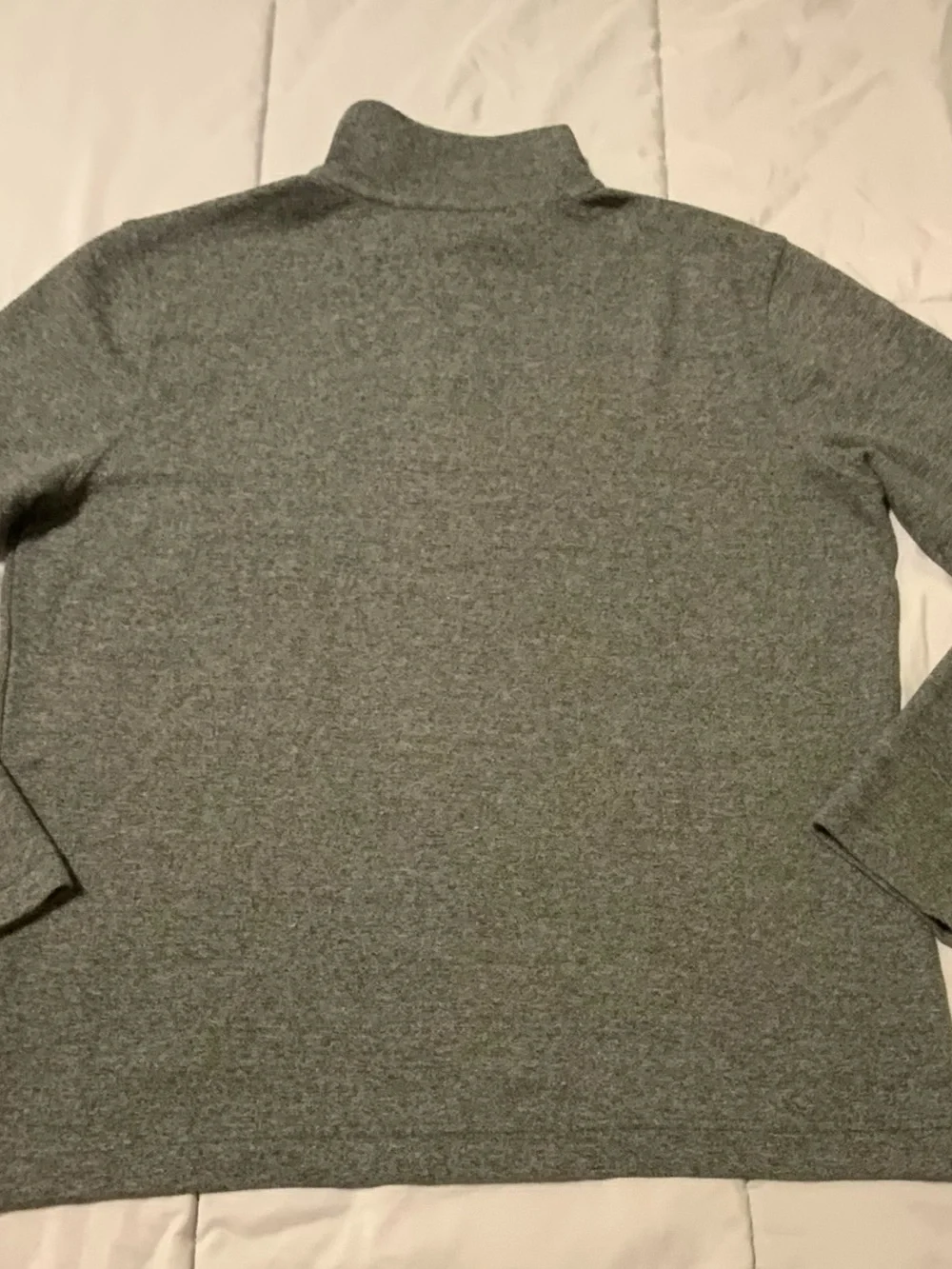 Banana Republic Men's Size XL Cotton & Poly Fine Knit 1/4 Zip Sweater Gray